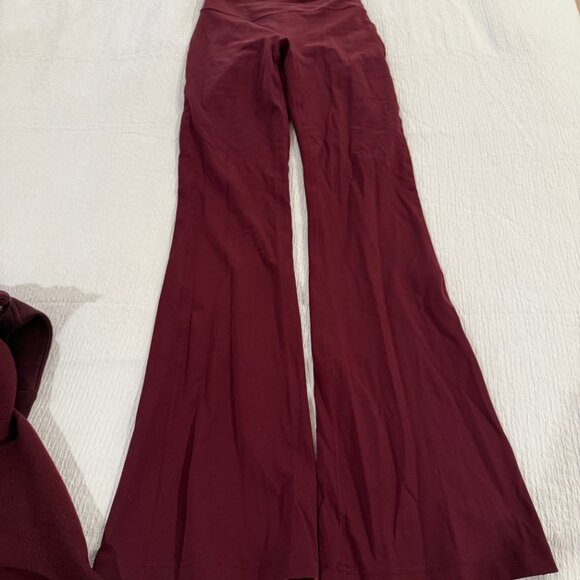Lululemon Maroon Zip Hoodie & Pants - Picture 4 of 10